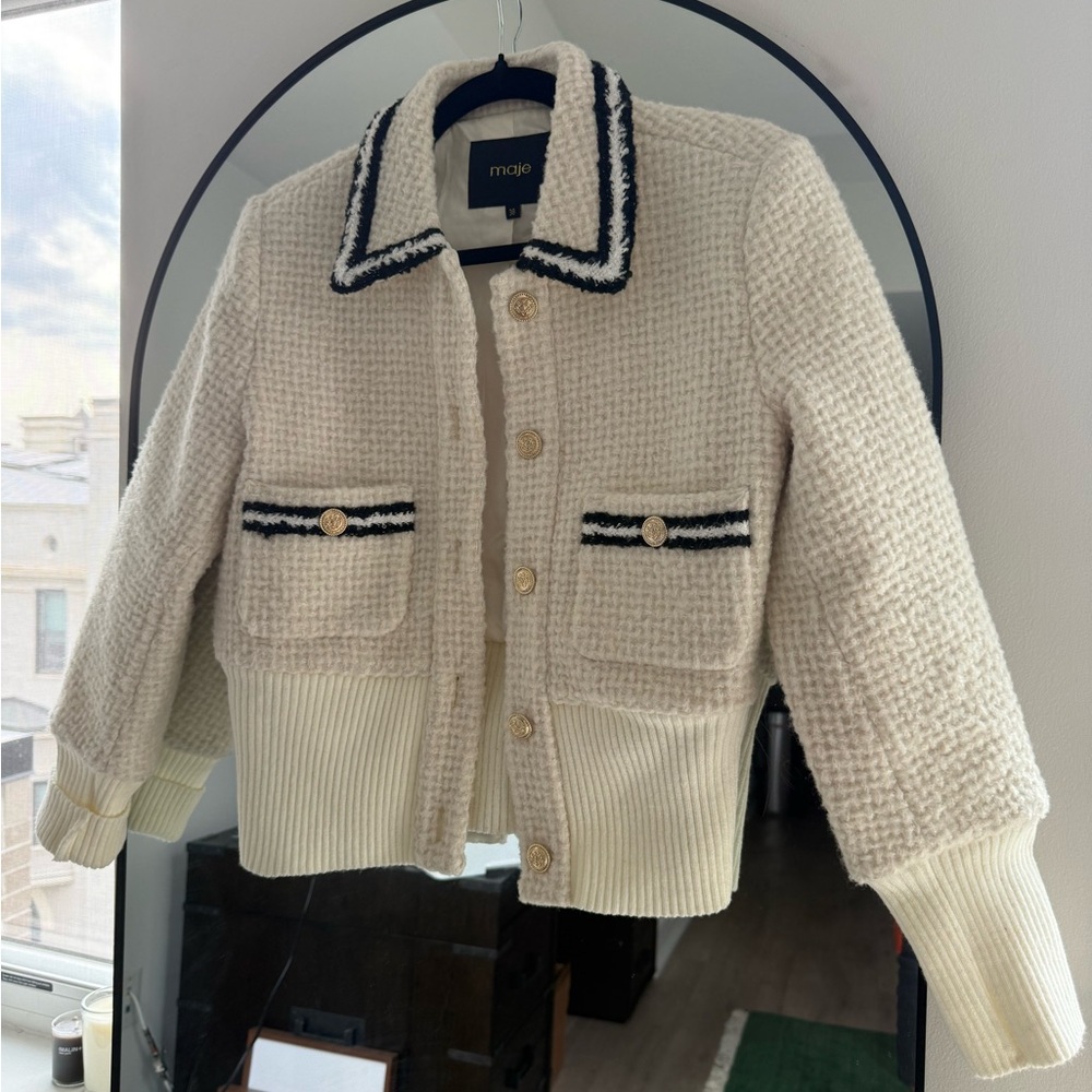 Maje Contrasting Tweed Jacket Size 38 (M)
